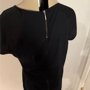 Express Black Dress with Zipper Detail